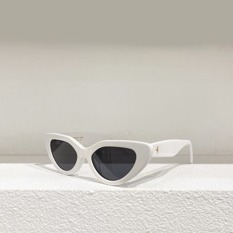 

Designer Cateye Sunglasses for Women White Grey Lens Sun Glasses UV400 Prodection Eyewear
