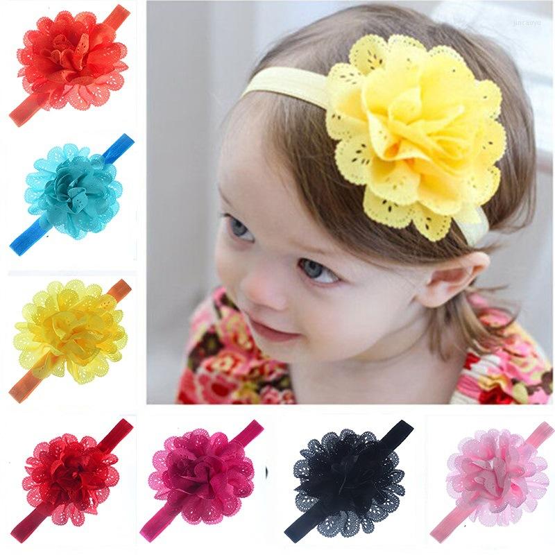 

Hair Accessories Baby Headbands Hollow Wavy Chiffon Flower Bows Elastics Soft And Comfortable For Girls Born Infant Toddlers Kids, 10