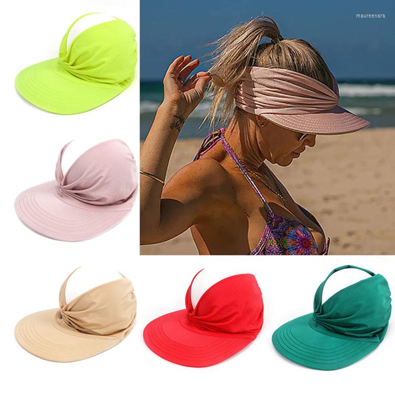 

Visors Women's Summer Sun Hat Fashion Beach Cap Ladies Outdoor Visor, White
