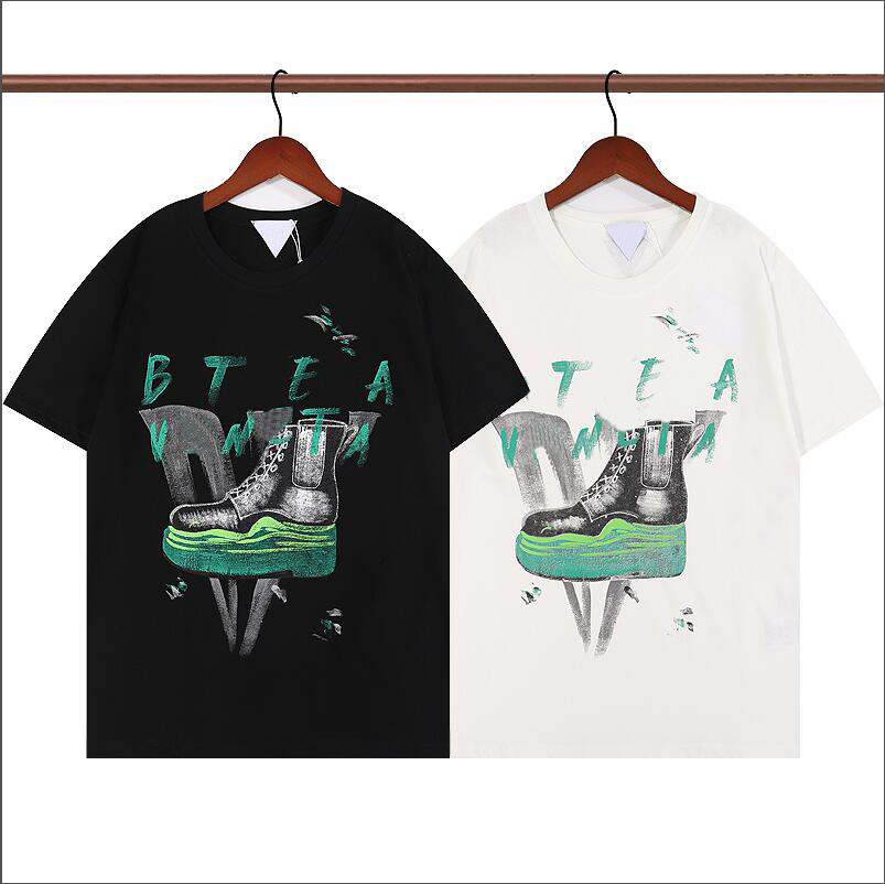 

2023 Designer Men's Cotton T Shirt Letter Printed T-shirt Pure Cottons Men and Women Couple Tide Triangle Logo Tops Casual 3 Colors T-shirts Plus Size S-XXL #7601, White