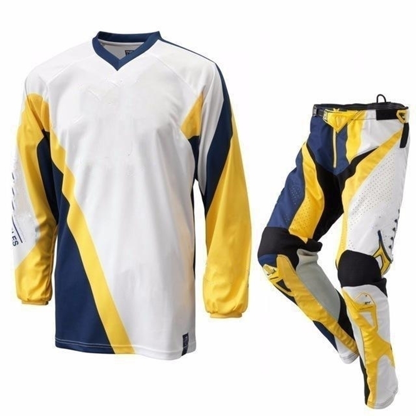 

Mens Tracksuits MX Jersey and Pants Combos Motocross Set Racing Suit Motorcycle Gloves Moto Dirt Bike Cycling Gear W 220930, Gold