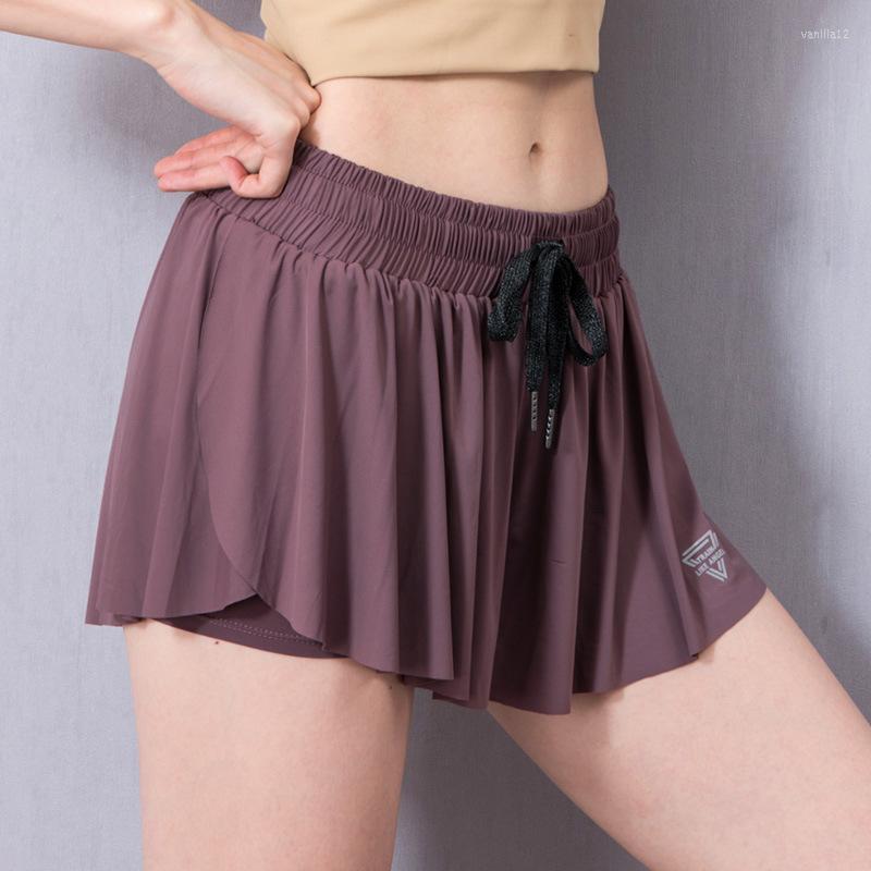 

Running Shorts Summer Fitness Tennis Skirts Badminton Golf High Waist Women Athletic Sport Girls Pleated Skorts, Black