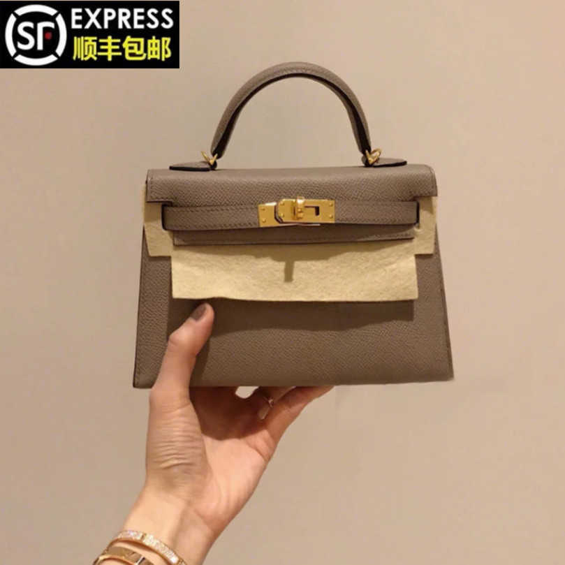 

Designer Kelys Bags Herme Handbags Second Generation Kelys Small 2022 New Trendy Net Red Fashion Versatile Womens Portable One Shoulder NRVD, Lake blue trumpet
