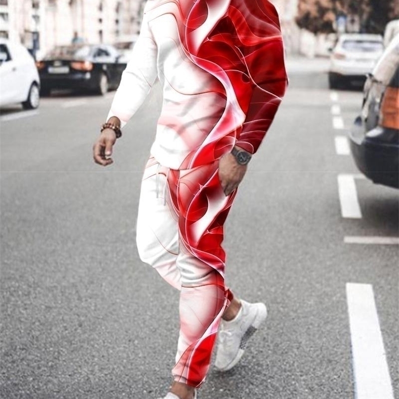 

Mens Tracksuits Clothing Sets Fashion MustHave Activewear 3D Printed Long Sleeve TShirts Pullovers Casual Sweatpants Set 220930, Tc1022