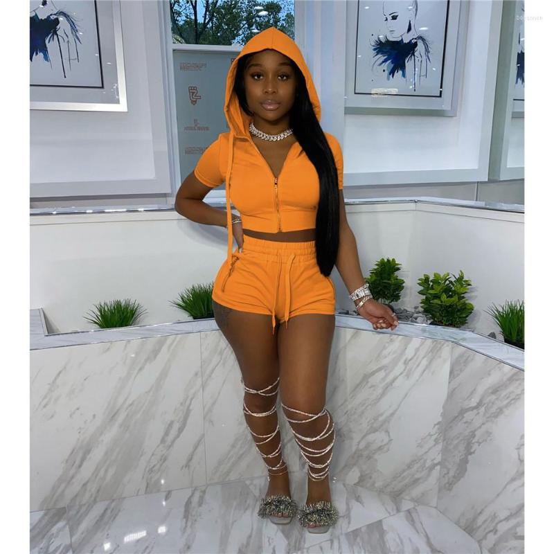 

Women' Tracksuits Hirigin Women Two Piece Set Crop Tops Drawstring Shorts Sweat Suits 2022 Casual Sporty Hoodies 2 Sets Outfits, Black