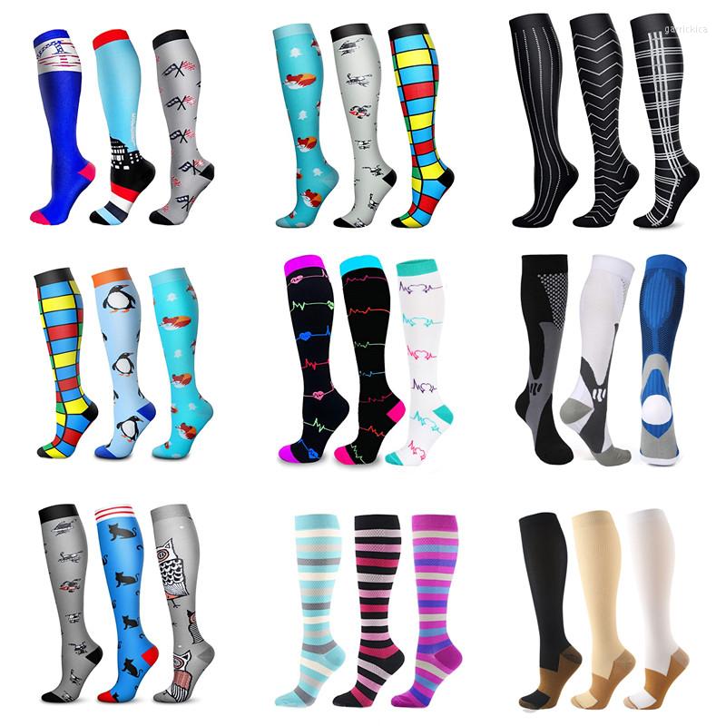 

Men's Socks Multi Pairs Compression Stockings Wholesales Cycling Fit For Nursing Edema Diabetes Varicose Veins Running Sports, 1 pair oysz03-white