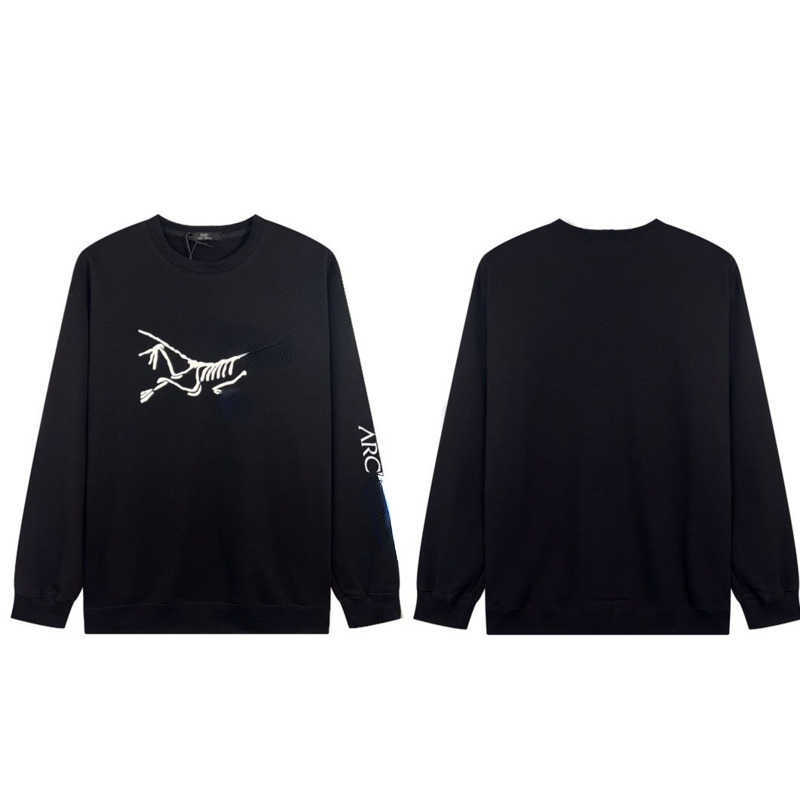 

Arc sweater designer sweat shirt autumn men loose casual sports pullover sweaters letter print round neck coat, Black