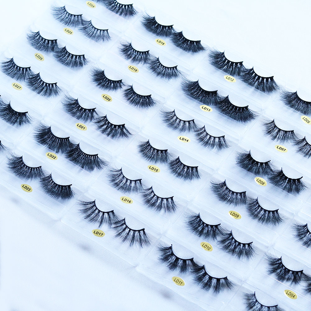

25mm Mink Lashes Long Thick 3D False Eyelashes Hotsale Eyelash for Daily Makeup