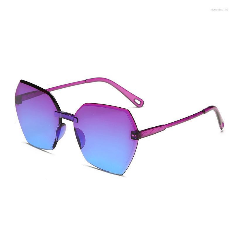 

Sunglasses European And American Trendy Candy Color Rimless Glasses Men's Women's Fashion Ocean LensSunglasses