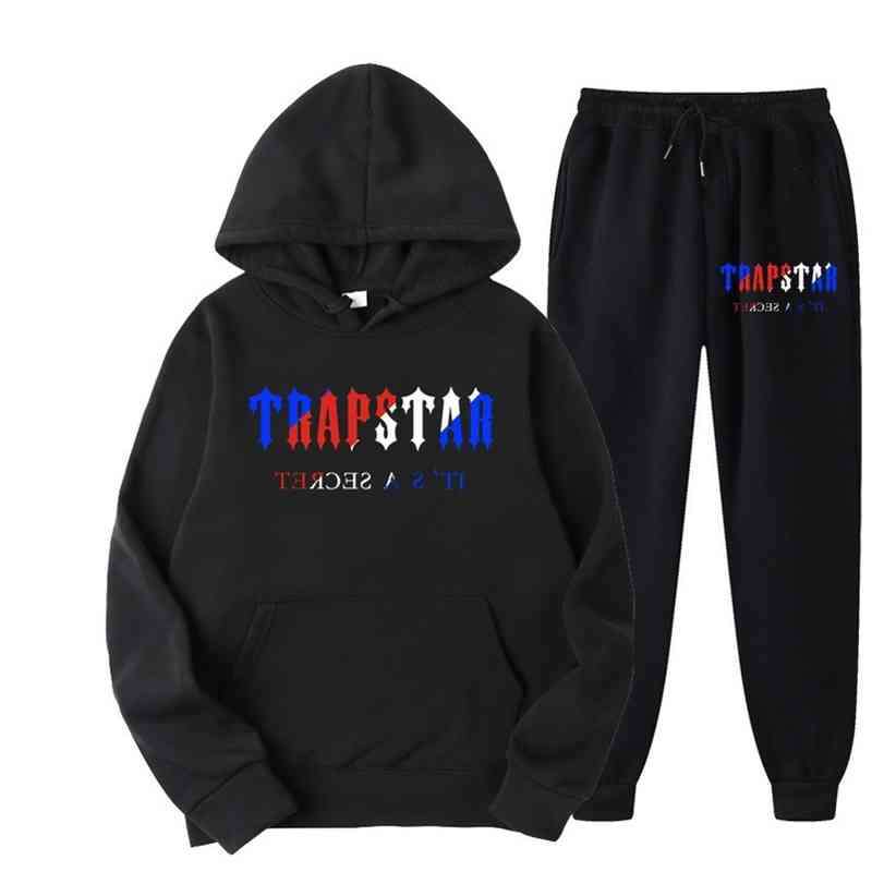 

Tracksuit Trapstar Brand Printed Sportswear Men' t Shirts 16 Colors Warm Two Pieces Set Loose Hoodie Sweatshirt Pants Jogging 220615, Spread only