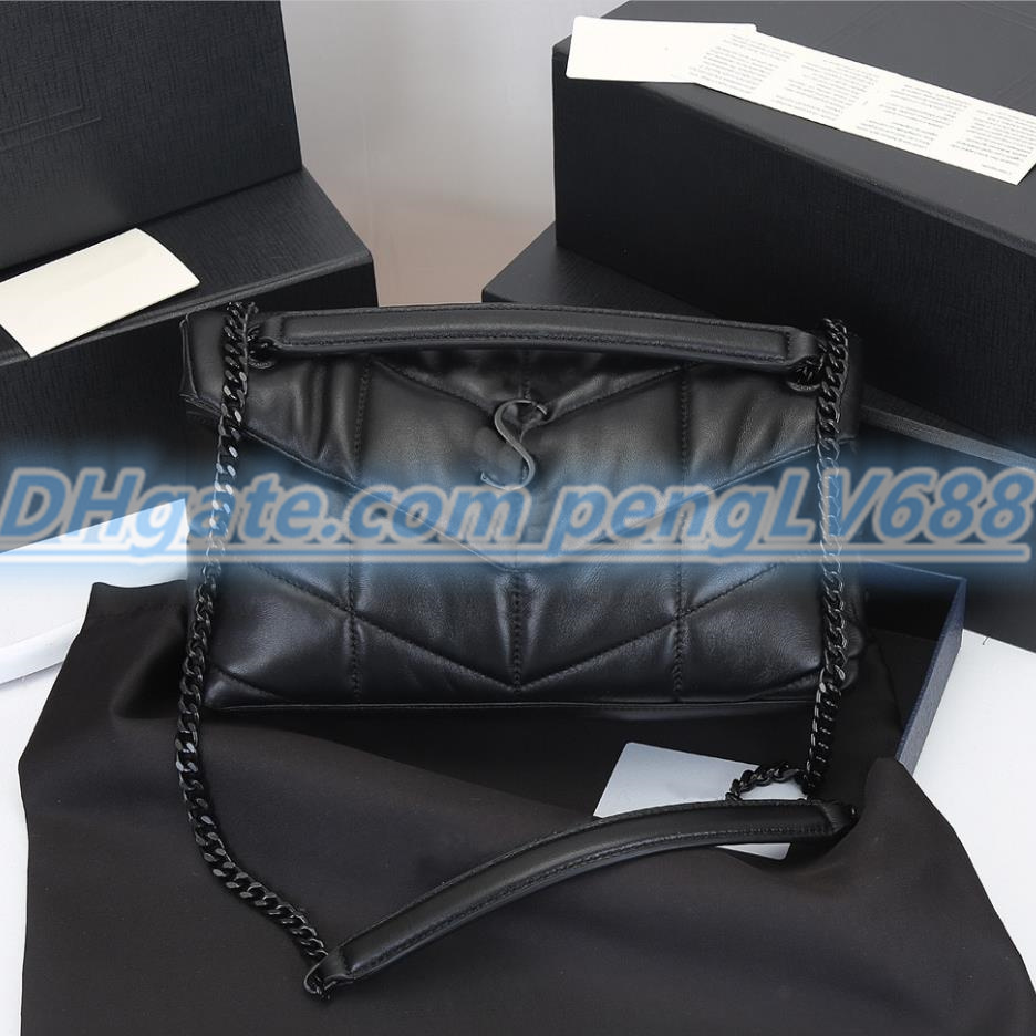 

Top qualityluxurys designers bags LOULOU womens quilted shoulder bag fashion chain genuine leather crossbody bag handbags purses, Paper box