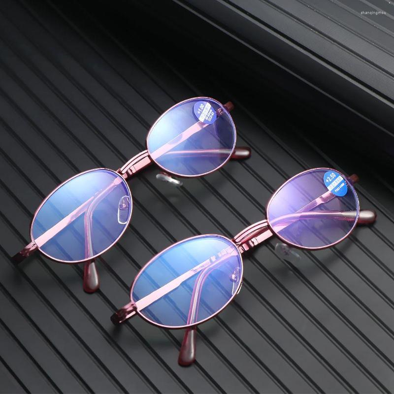 

Sunglasses Care High-definition Portable With Glasses Case Presbyopia Eyeglasses Metal Folding Reading Anti-UV Blue Rays