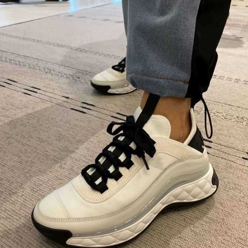 

7A Casual Shoes Women Loafers Elegant cashmere breathable Lycra turtleneck and platform raised dad shoes, Box