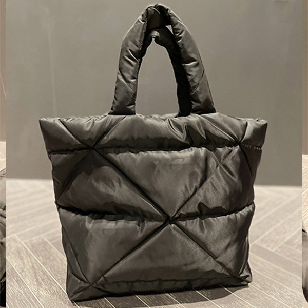 

Nylon shopping Tote bag metal triangle large capacity shoulder bag black Fashion handbag Casual totes cotton Feather letter women's bags Designer purse