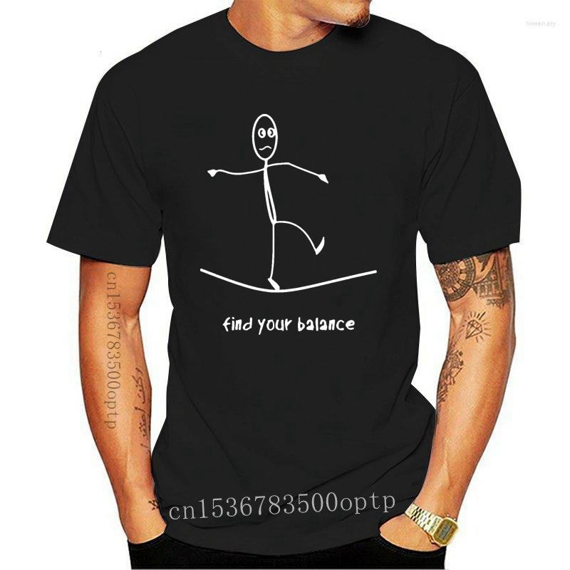 

Men's T Shirts Find Your Balance Stick Figure Tee Balancing Graphic T-Shirt Trendy Streetwear Shirt, Pinkmen