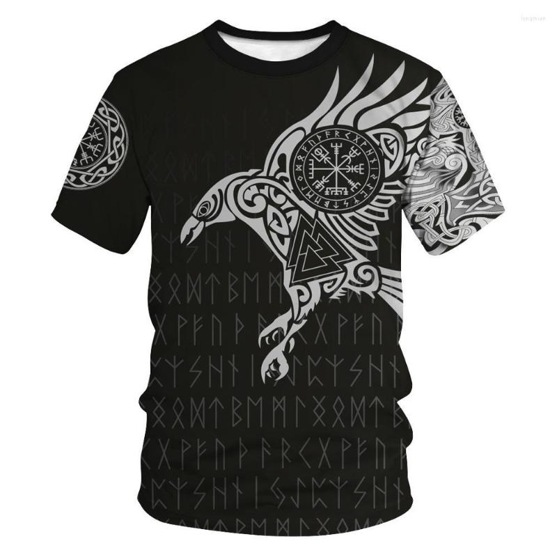 

Men's T Shirts 2022 Latest Viking Symbol 3D Printed T-shirt Summer Short-sleeved Harajuku T-shirts Street Hip-hop Unisex Tops, Cbt-863