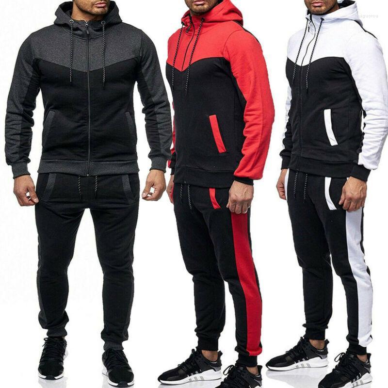 

Men's Tracksuits Men's Hoodies Tracksuit Sets 2 Pcs Hoodie Pants Jogger Set Autumn Winter Men Outfits Sportswear Suit Loose Fit Running, Fk067white