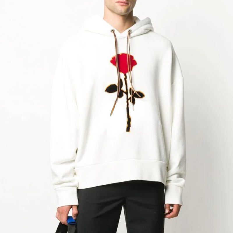 

Pa Designer Men Hoodie Rose Print Hooded Sweater Ins Fashion Hip Hop Loose Oversize Sweatshirt Angel Cotton Pullover Jacket Lovers Hoodies, White