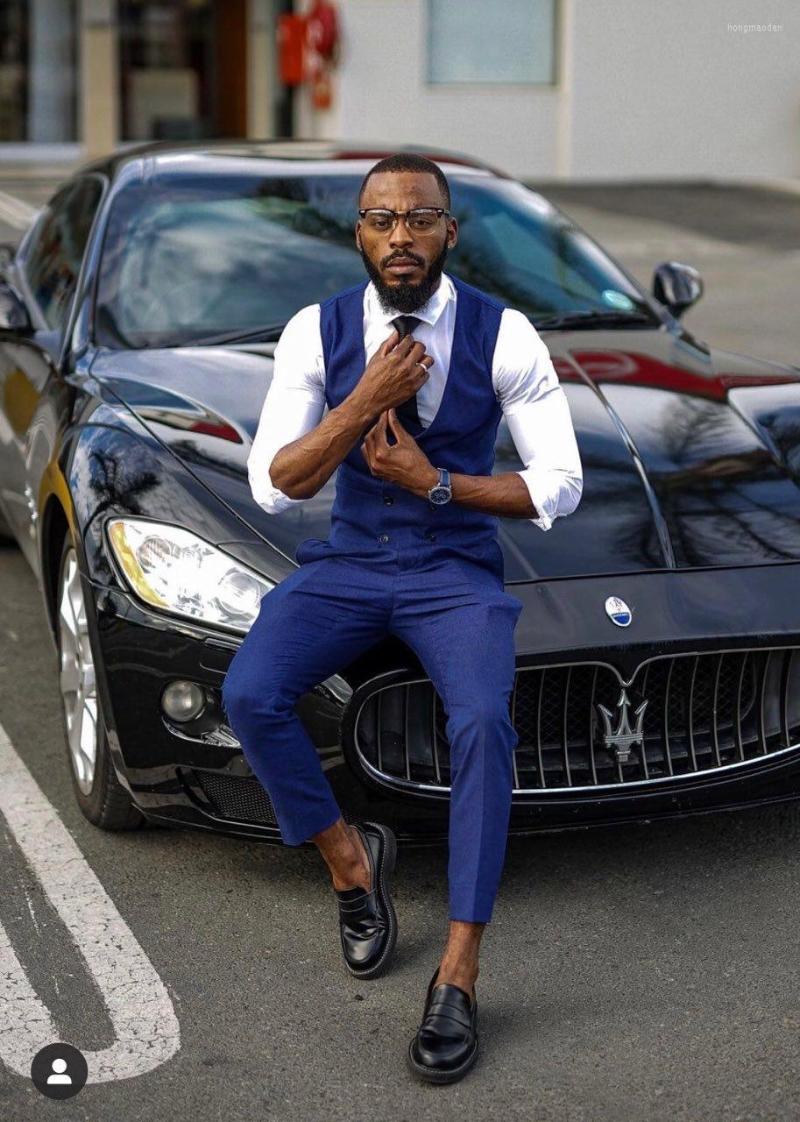 

Men's Suits Arrival Royal BlueCostume Homme Marriage Men 2PCS Tuxedo Groom Wedding Slim Fit Terno Masculino Blazer Vest Pant, Dark grey