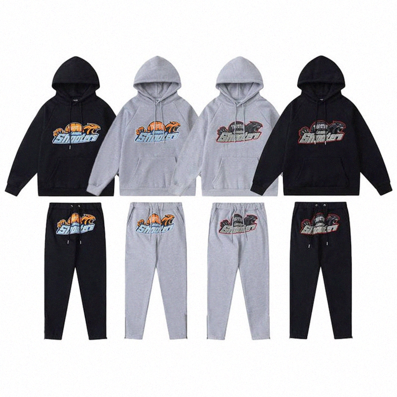 

Mens Trapstar Tracksuits Trousers Set Designer Hoodies Streetwear Sweatshirts Embroidered Fleece Hoodie Sweater Closing Zipper Men Pants Casual Clothes, Extra shipping cost