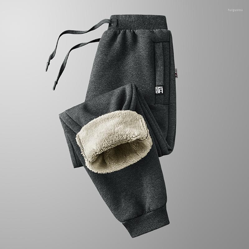 

Men's Pants Men's Winter Sweatpants Men Fleece Lined Fur Jogger Drawstring Thicken Warm Track Fashion Clothing Bottoms, Grey1