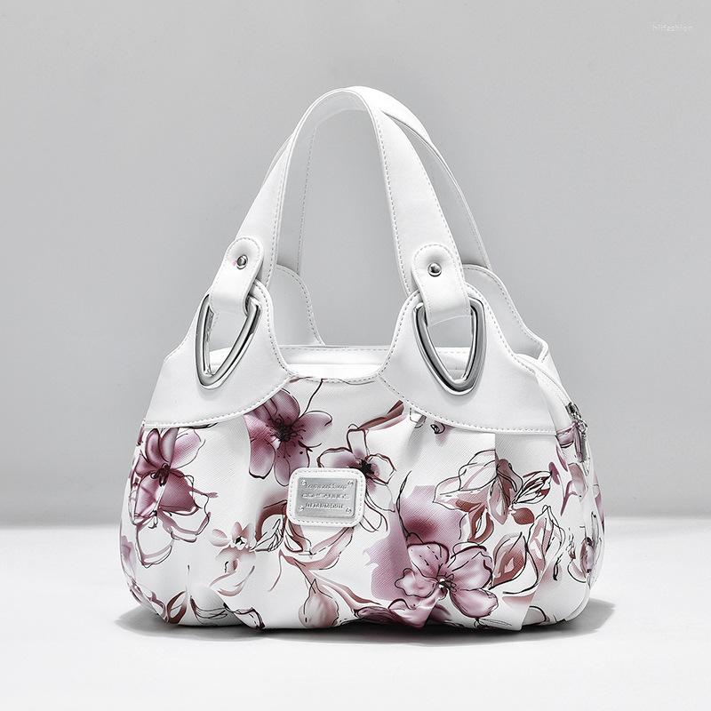 

Evening Bags Printed Fashion Mom Bag Large Capacity Simple 2022 Summer HandBag Crossbag Messenger 31X15X18CM, White