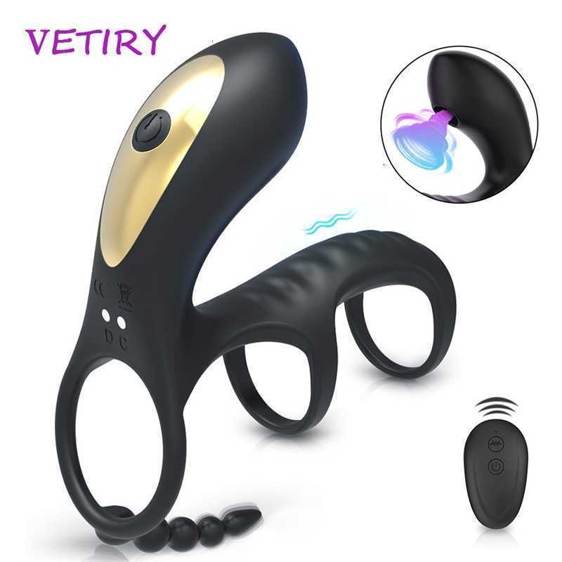 

Sex Toy Massager vibrating Penis Ring 10 Modes Cock Clitoris Stimulation Delayed Ejaculation Remote Control Time Delay Toys for Man, No vibration