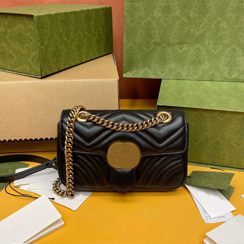 

High version Marmont Fashion Luxury Designer Bag 446744 Black Shoulder Bags Leather Heart Women Crossbody Handbag Messenger with Box Card, Red
