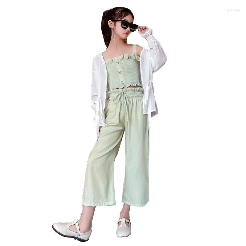 

Clothing Sets 2pcs Kids Clothes For Girls Fashion Cotton Off Shoulder Sexy Slip T-shirts And Pants Summer Baby Outfits, Blue