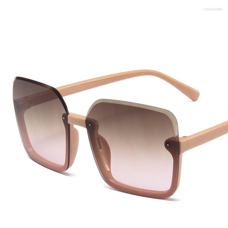 

Sunglasses Unisex Rectangle Vintage 2022 Fashion Design Retro Half Frame Sun Glasses Female Lady Eyeglass Casual GogglesSunglasses