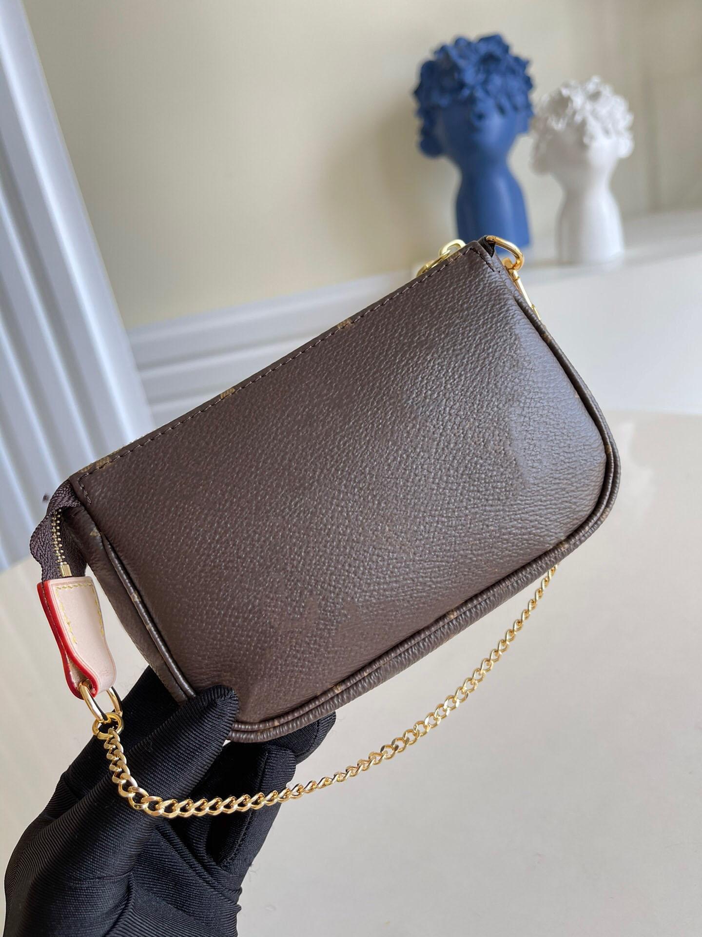 

mini pochette Accessories handbag Luxury coin purses women Crossbody Purse Messenger Shoulder bag Handbags genuine leather With box, White plaid