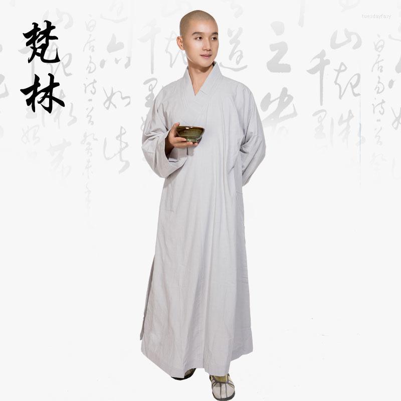 

Ethnic Clothing Fanlin Spring And Summer Monk's Clothes Cotton Linen Coat Long Luohan