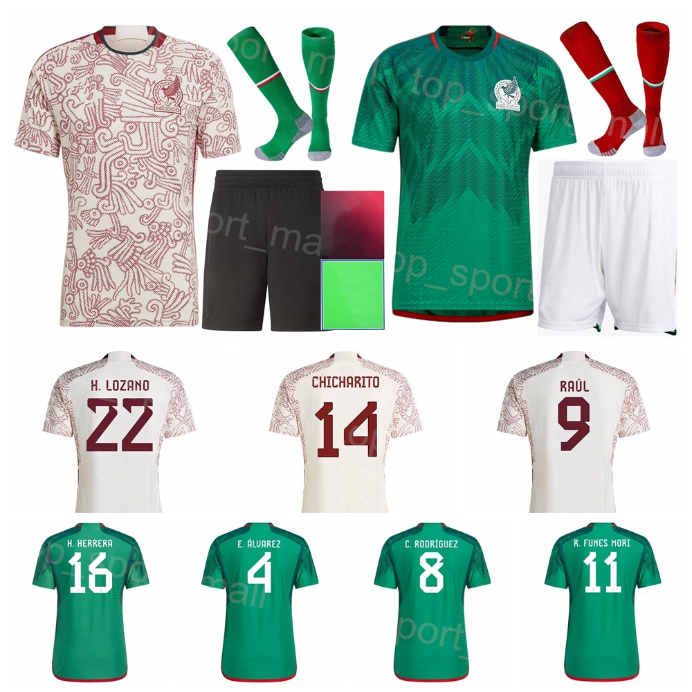 

Man Kids Mexico Soccer Jesus Corona Jerseys National Team Alexis Vega Henry Martin Edson Alvarez Carlos Rodriguez Guillermo Ochoa Football Shirt Kit 2022 World Cup