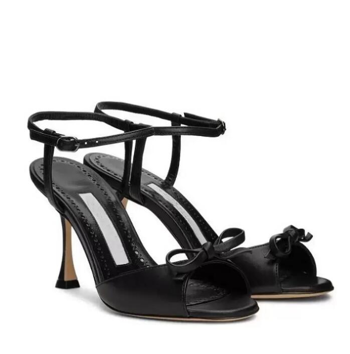 

Summer sandals leather ribbon bow ankle buckle peep toe elegant ladies fashion evening dress party walking middle heel shoes