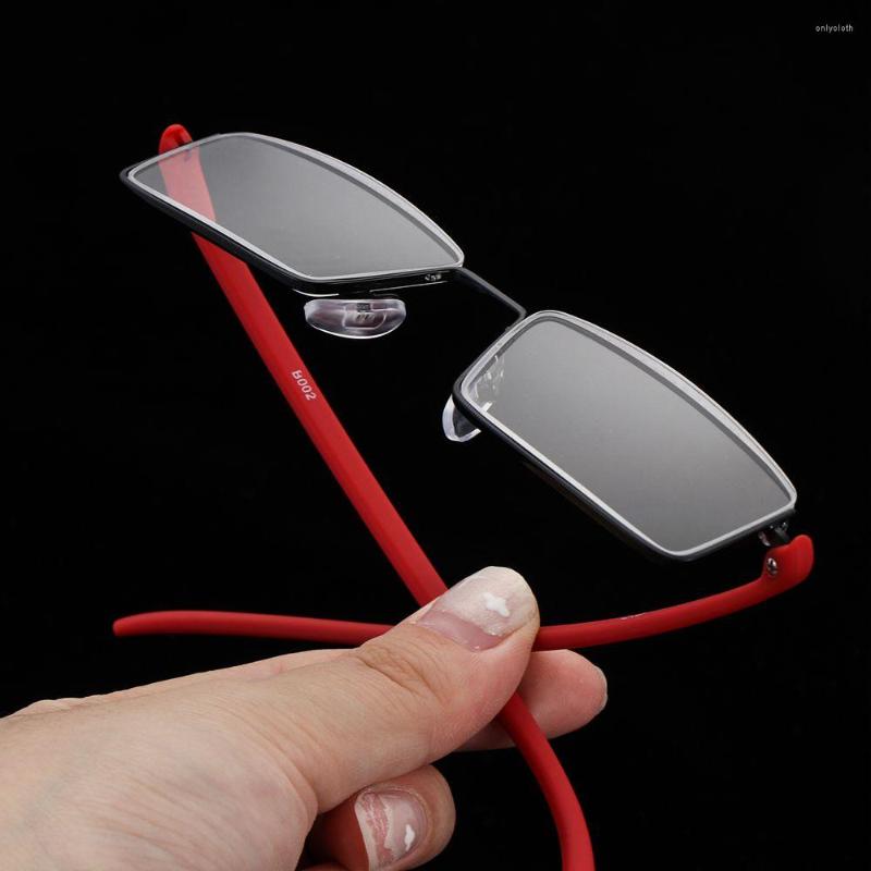 

Sunglasses TR90 Half Frame Reading Glasses For Men Women Retro Rectangle Presbyopia Eyeglasses Spring Hinge Readers Strength 1.0-4.0x