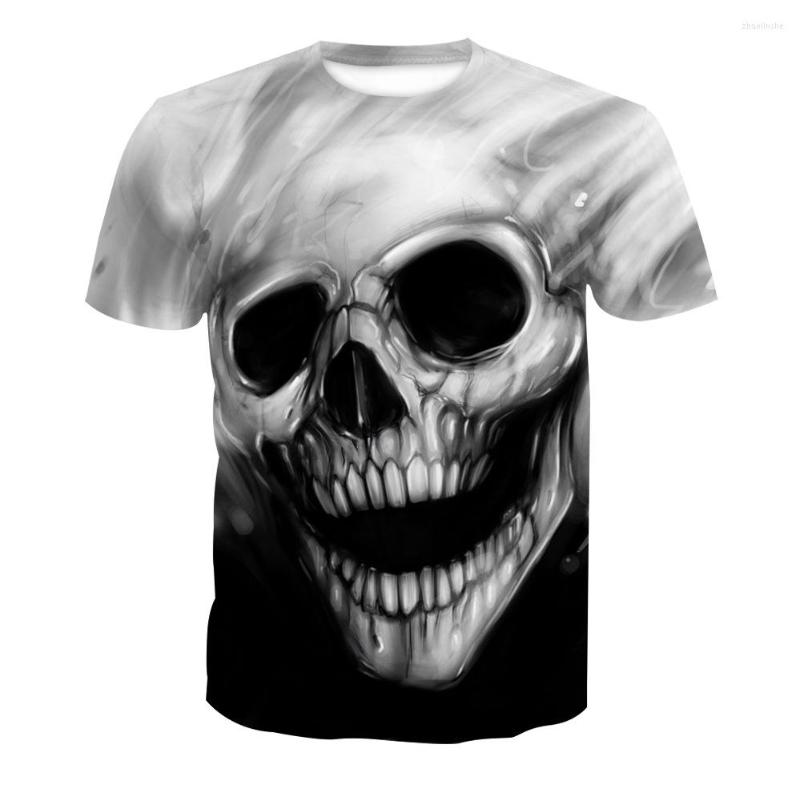 

Men' T Shirts Helloween Black Men Shirt 3D Skull Printing Pull Over O-neck Streetwear  To 3xL Fitness Tops For Man 8 Patterns