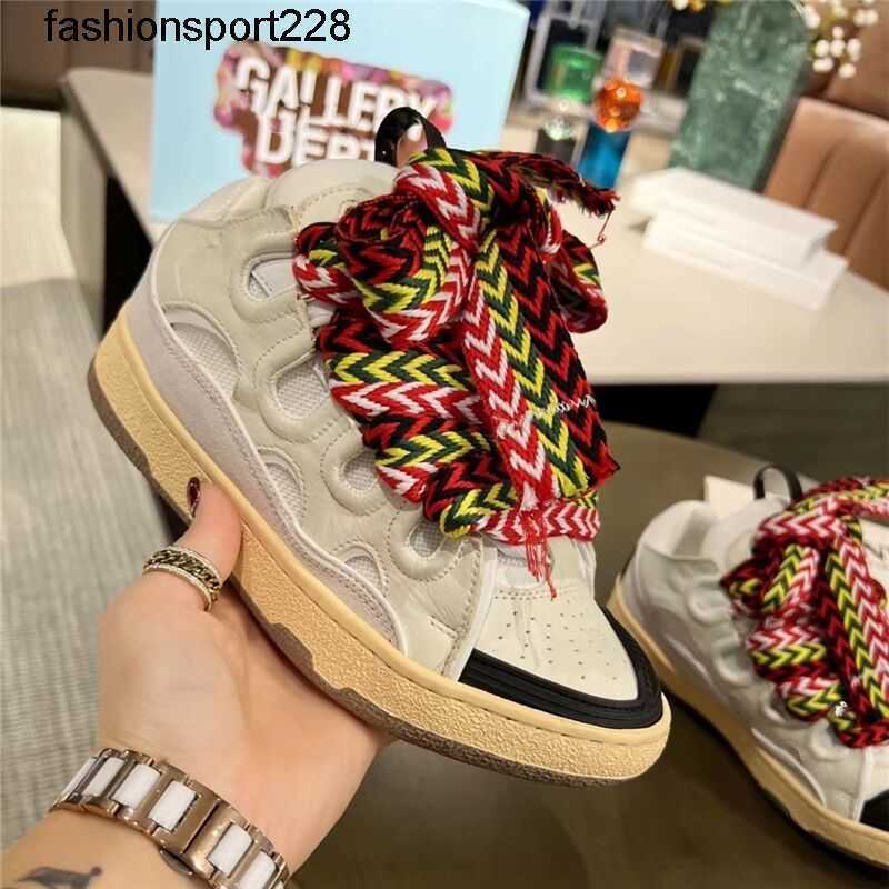 

Dress Shoes New style lovers fashion trend spring South Korean version Designer LANVINS loafers pure original thick soled casual sneakers, White