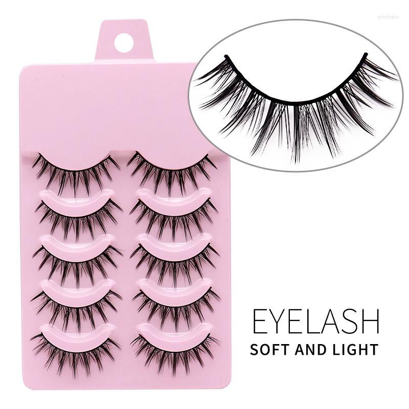 

False Eyelashes Thick Curling COS Stage Section Performance Cross Fake Eye Lashes 5 Pairs