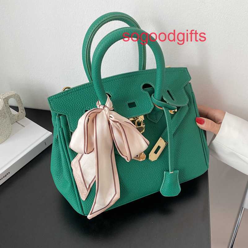 

Designer Bags Herme Luxury Genuine Leather Women's Single Shoulder Handbags High texture women's Silk Scarf handbag 2022 summer new bag Kore, White