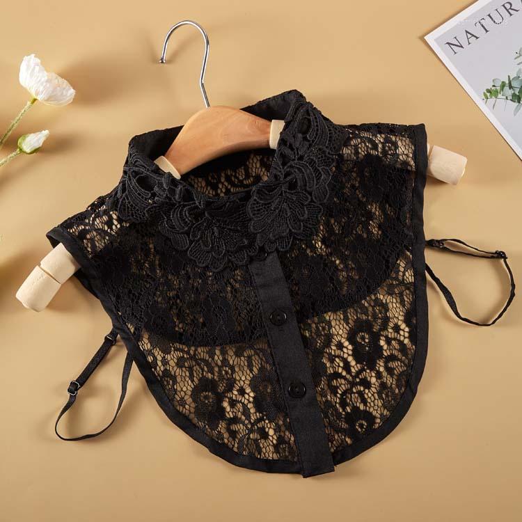 

Bow Ties Linbaiway Vintage Women Fake Collars Detachable Collar Ladies Lace Floral Blouse Half Shirt Decoration Flase Nep Kraagie