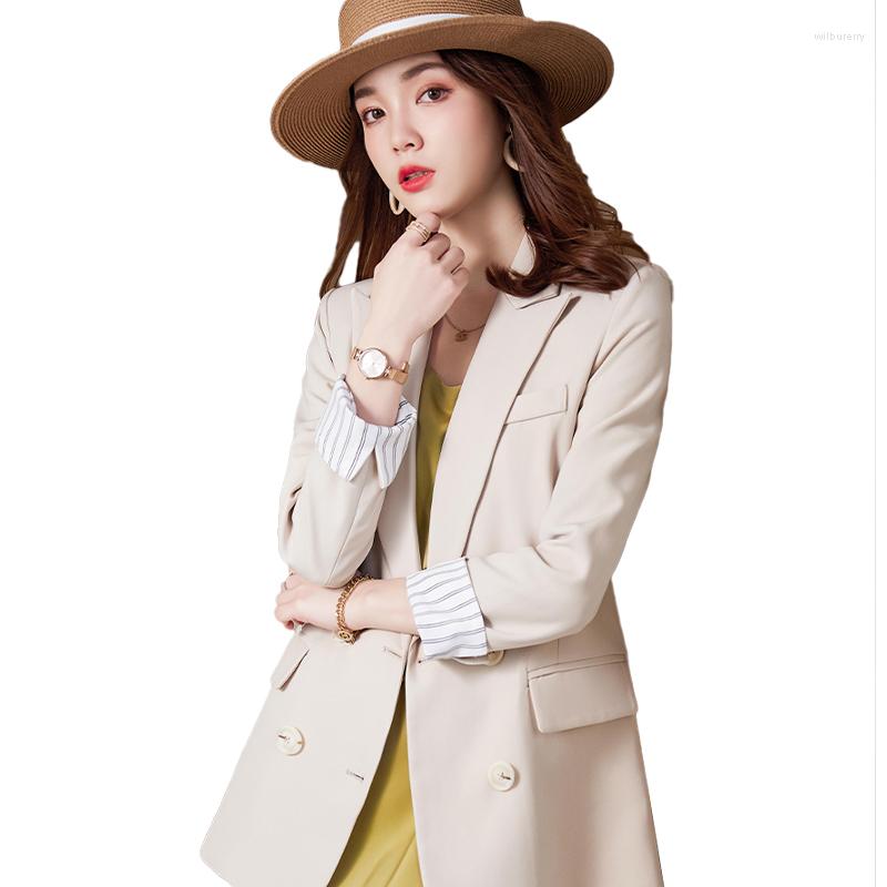 

Women' Suits Spring Fall Casual Blazer Women White Office Ladies Female Work Uniform Business Clothes OL Elegant, Black