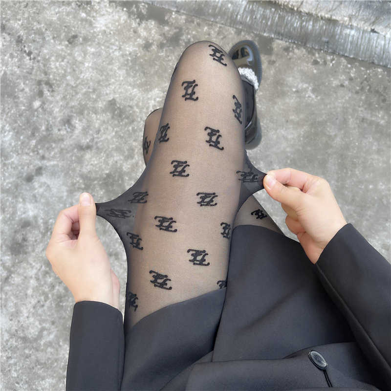 

Socks Hosiery Women Black Sexy Flocking Letters Seamless Sheer Pantyhose Tights Japanese Plus Size Fishnet Stocking Gothic Streetwear Hosiery T220930