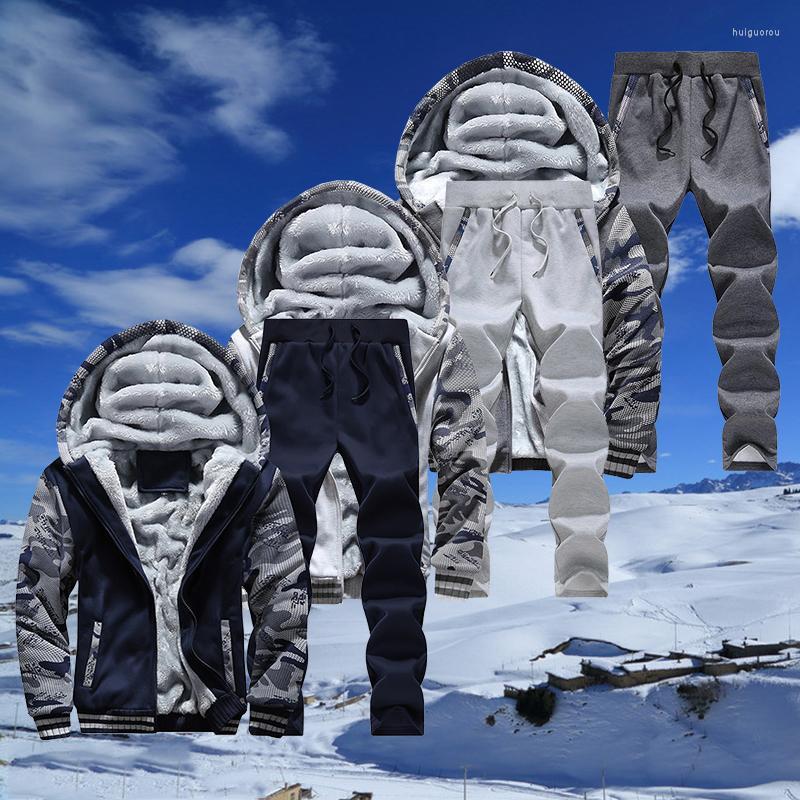 

Men's Tracksuits Men's Tracksuit Men Sporting Fleece Thick Hooded Brand-Clothing Casual Track Suit Cardigan Jacket Pant Warm Winter, Navy blue no pants