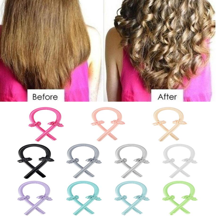 

Heatless Hair Rollers Curling Rod Headband Lazy Curler Set Make Hair Soft Shiny No Heat Spiral Sleeping Curlings Iron Modeling Accessorie