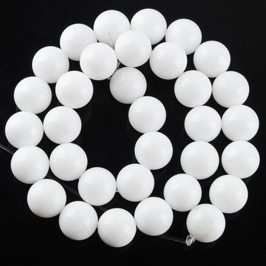 

Natural Stone White Jades Round Beads for Jewelry Making Gem Loose Beads Diy Bracelet Necklace 15'' 8/10/12mm BY903