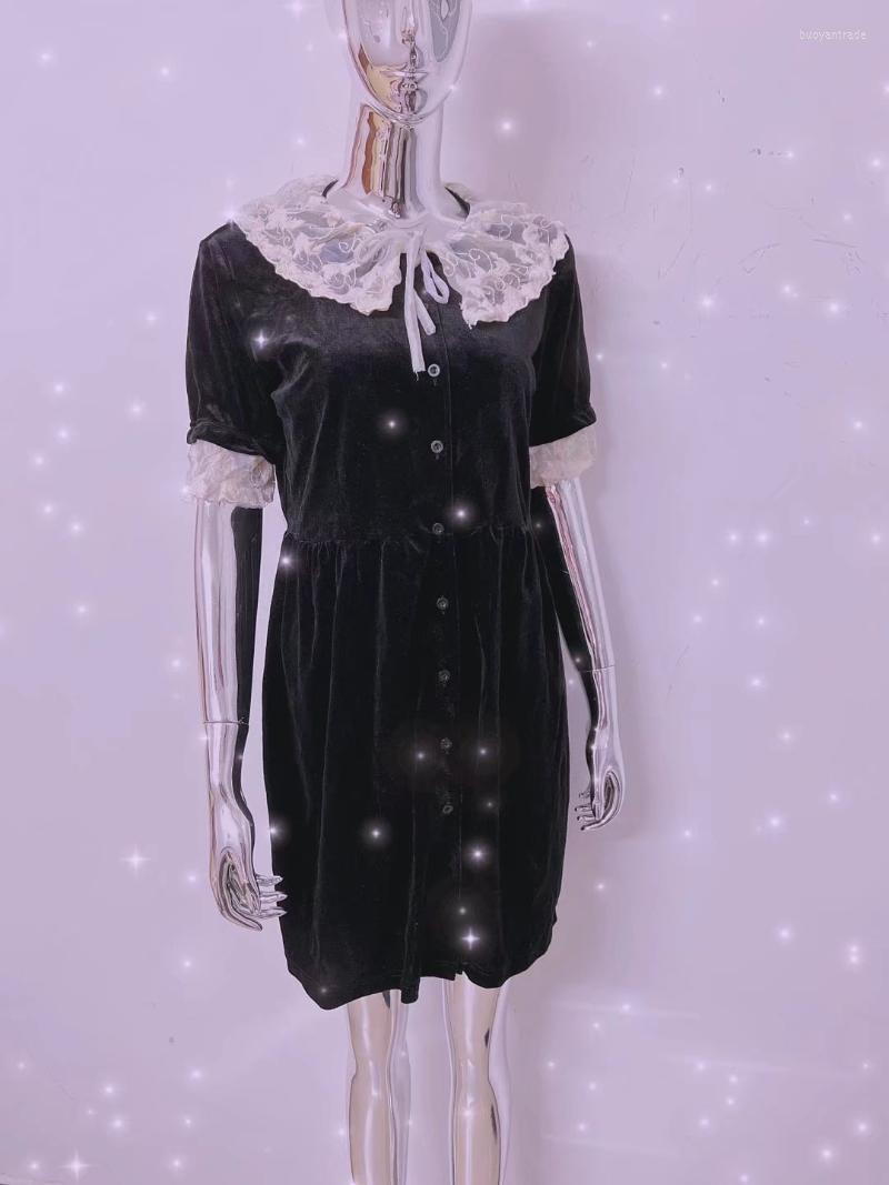 

Party Dresses Velvet Dress Cute Sexy Aesthetic Y2k Harajuku Vintage Kawaii Gothic Punk DressParty, Black