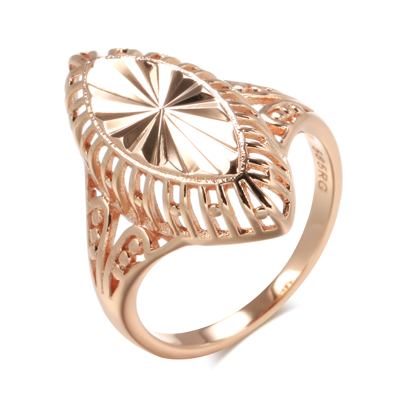 

Phones Automotive Online shopping JewelryRings Kinel New Fashion Glossy Rings for Women Unusual Creative Hollow Rhombus 585 Rose Gold Et...