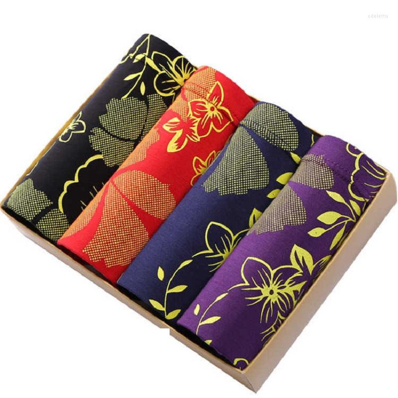 

Underpants 4pcs/lot 7XL 6XL 150KG BIG Man Boxers Mens Modal Soft Boxershorts Underwear Boxer Bamboo Printing Fiber Short, 1983 b