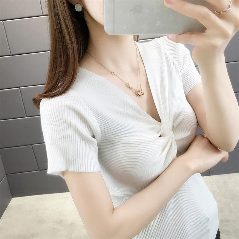 

Women's Sweaters OHCLOTHING XH The Summer 47267 V Knitted Turtleneck Collar Stretch Cultivate Morality Short Sleeve Dress 20, See chart