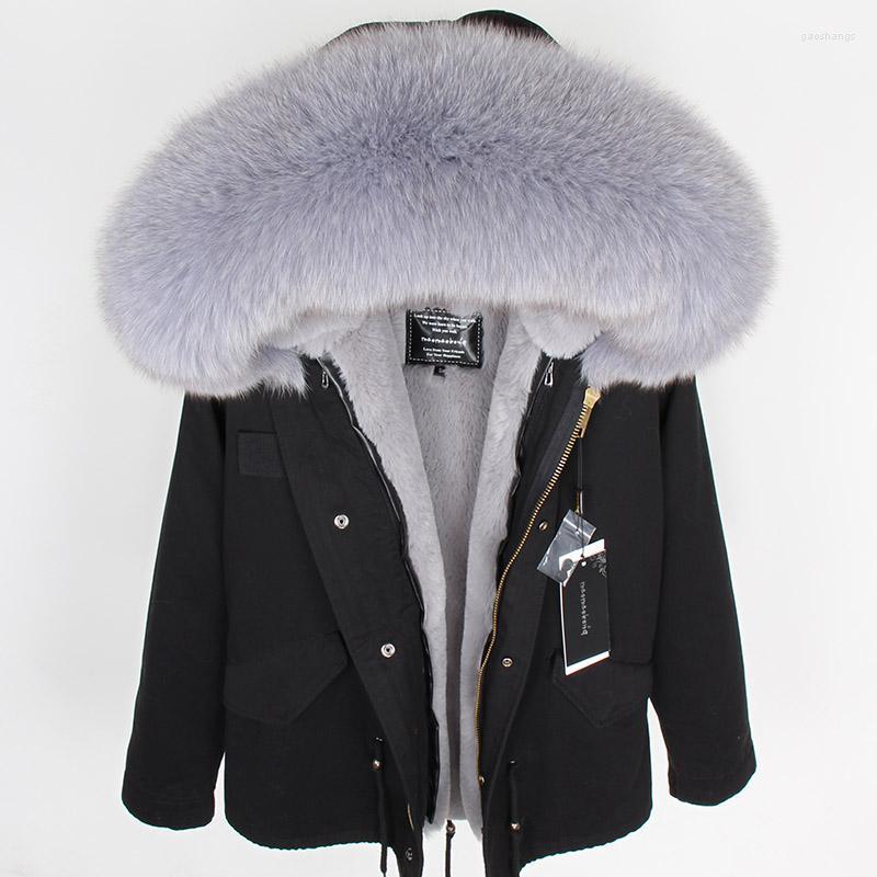 

Women's Trench Coats Real Fur Coat Fashion Collar Winter Women 'S Clothing Removable Thickened Jacket Short Pike Women's, 25